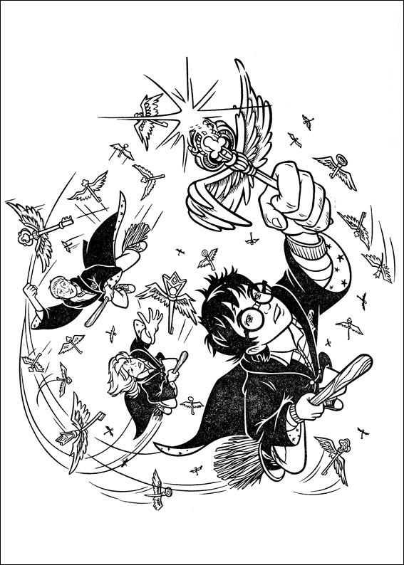 Plansa de colorat cu Harry Potter 107 10